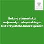 Rok na stanowisku wojewody małopolskiego. List Krzysztofa Jana Klęczara